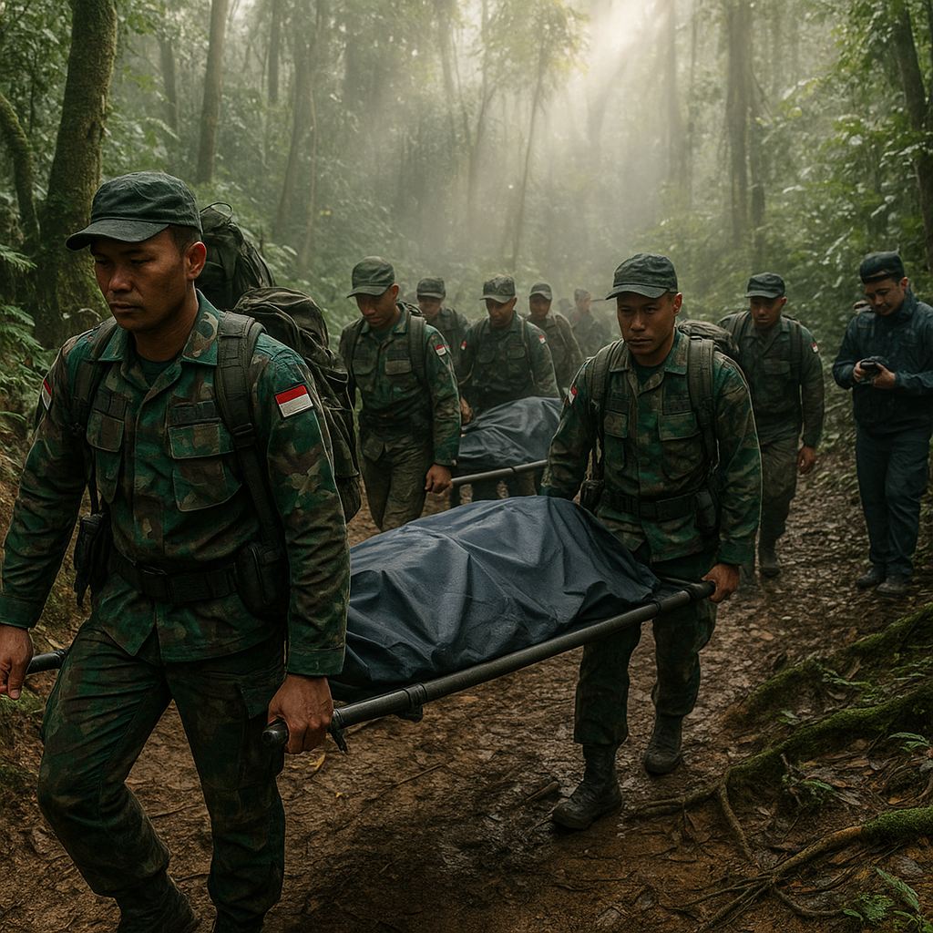 APARAT Jalan Kaki Berhari-hari di Hutan untuk Evakuasi 10 Jenazah Pendulang Emas yang Dibunuh KKB