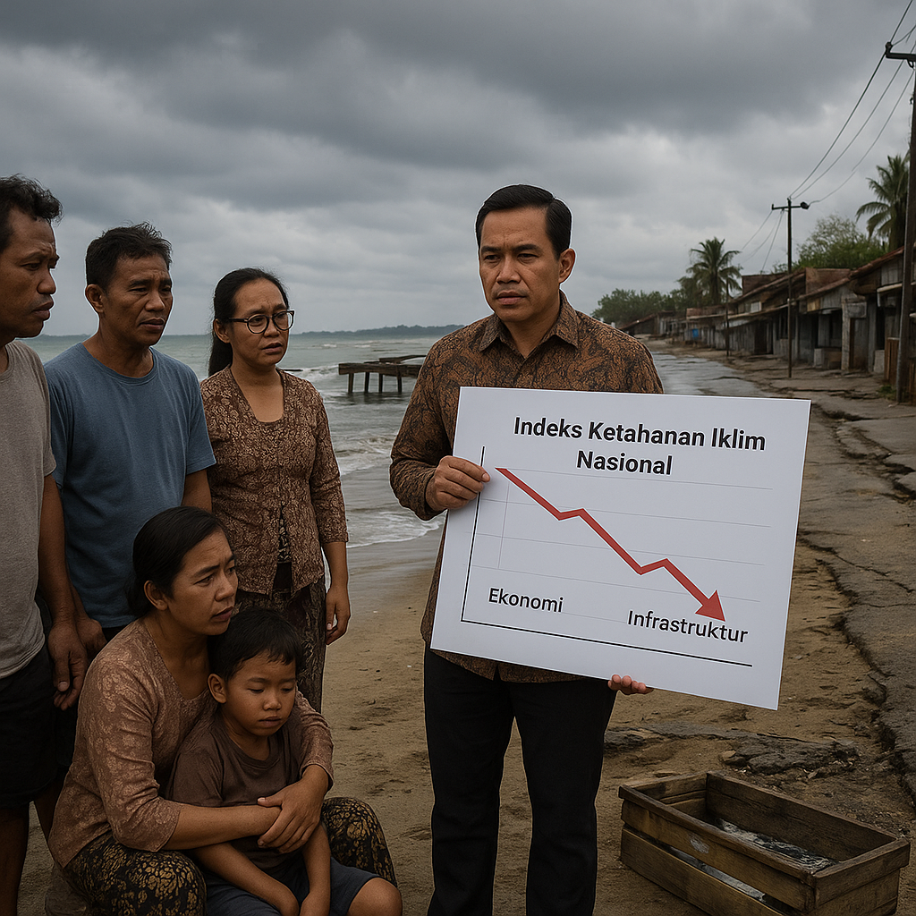 Laporan Bappenas: Indeks Ketahanan Iklim Nasional Menunjukkan Penurunan di 15 Kabupaten Pesisir