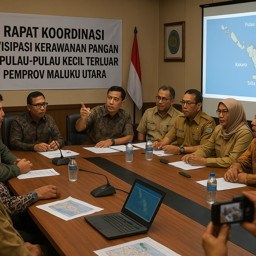 Pemprov Maluku Utara Gelar Rapat Koordinasi Antisipasi Kerawanan Pangan di Pulau-Pulau Kecil Terluar