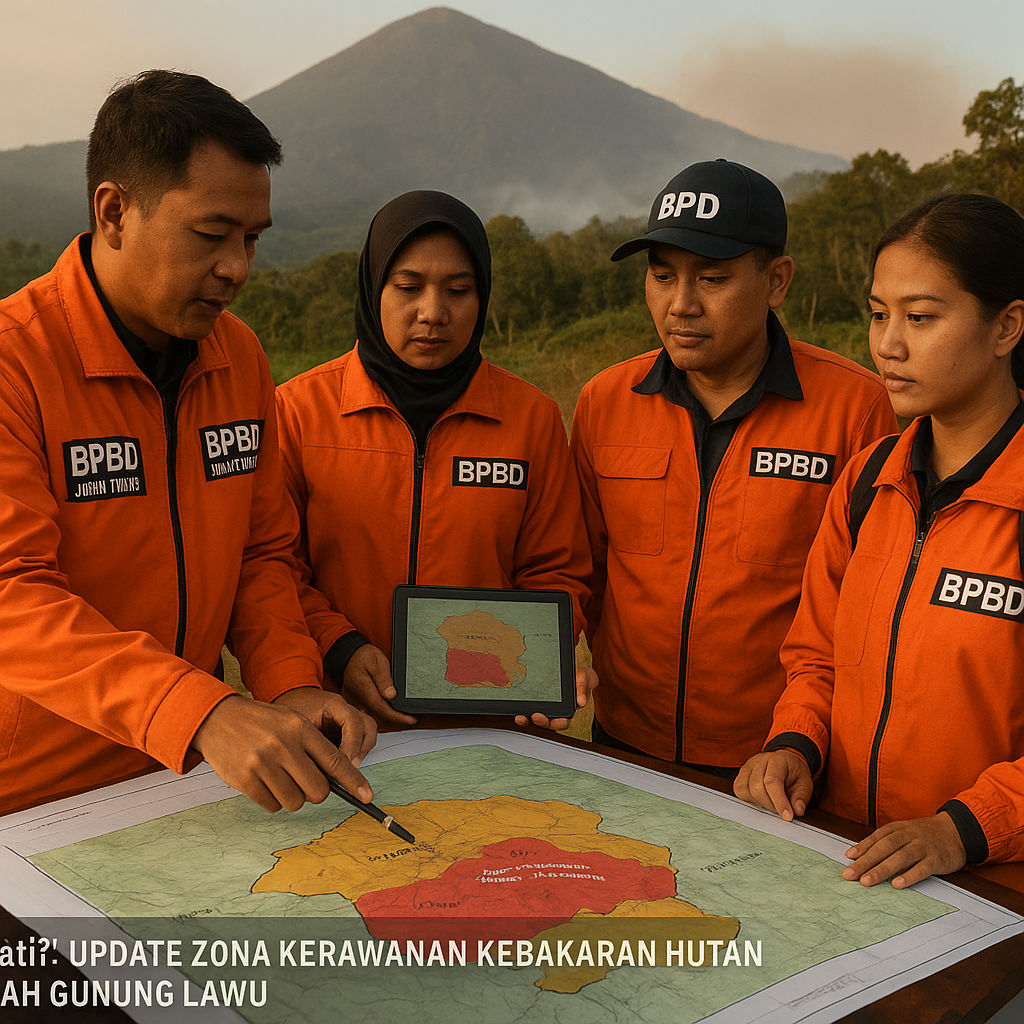 BPBD Jatim Update Zona Kerawanan Kebakaran Hutan di Wilayah Gunung Lawu