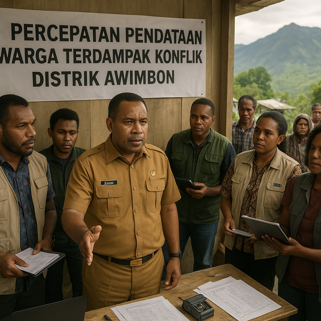 Bupati Pegunungan Bintang Instruksikan Percepatan Pendataan Warga Terdampak Konflik