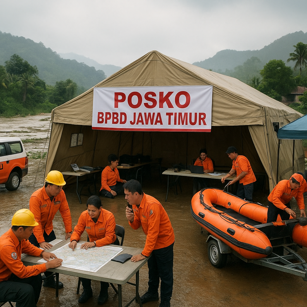 BPBD Jatim Siagakan Posko di 5 Kabupaten Rawan Banjir Bandang