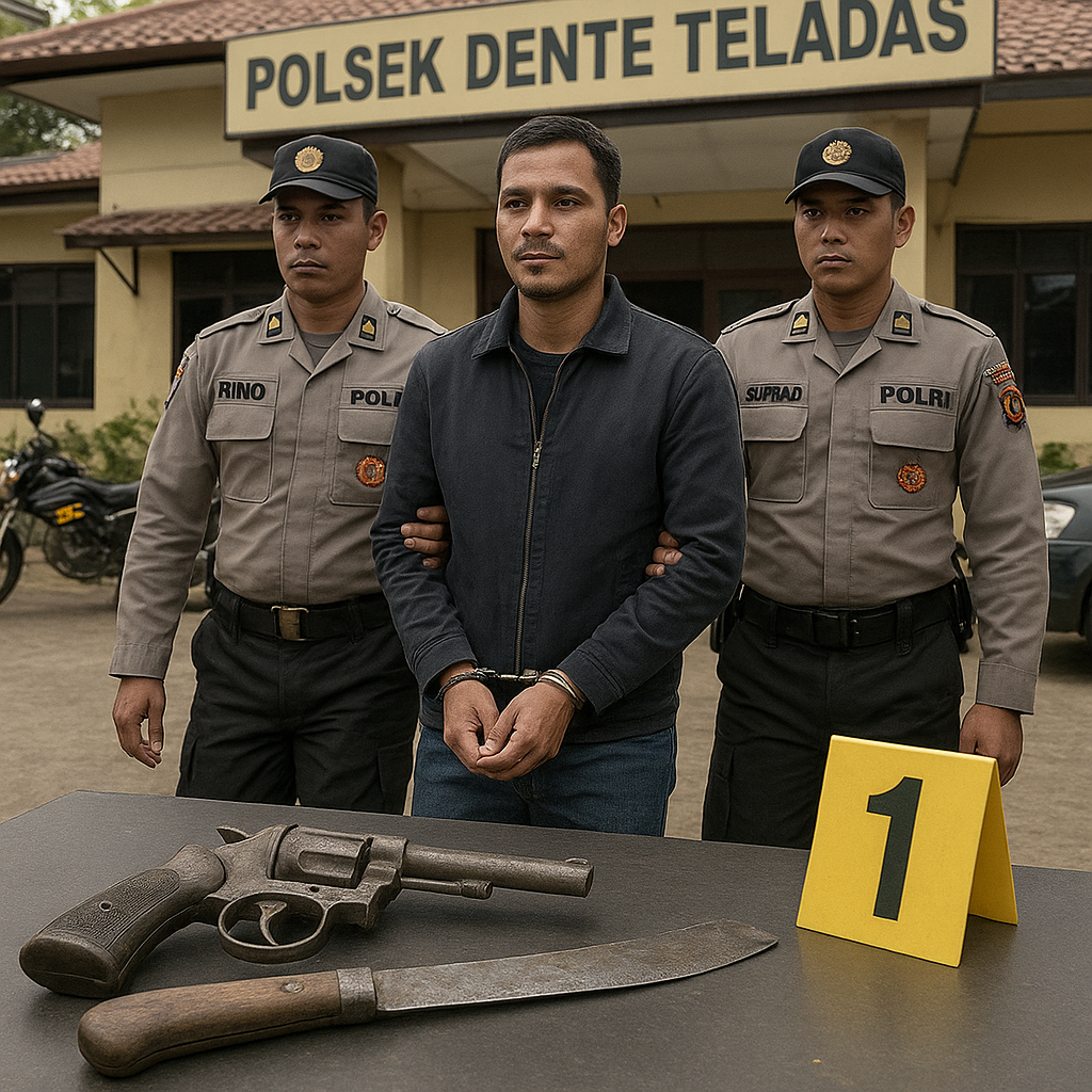 Datangi Polsek Dente Teladas dengan Pede, Koboi Pemilik Revolver Ini Malah Masuk Perangkap