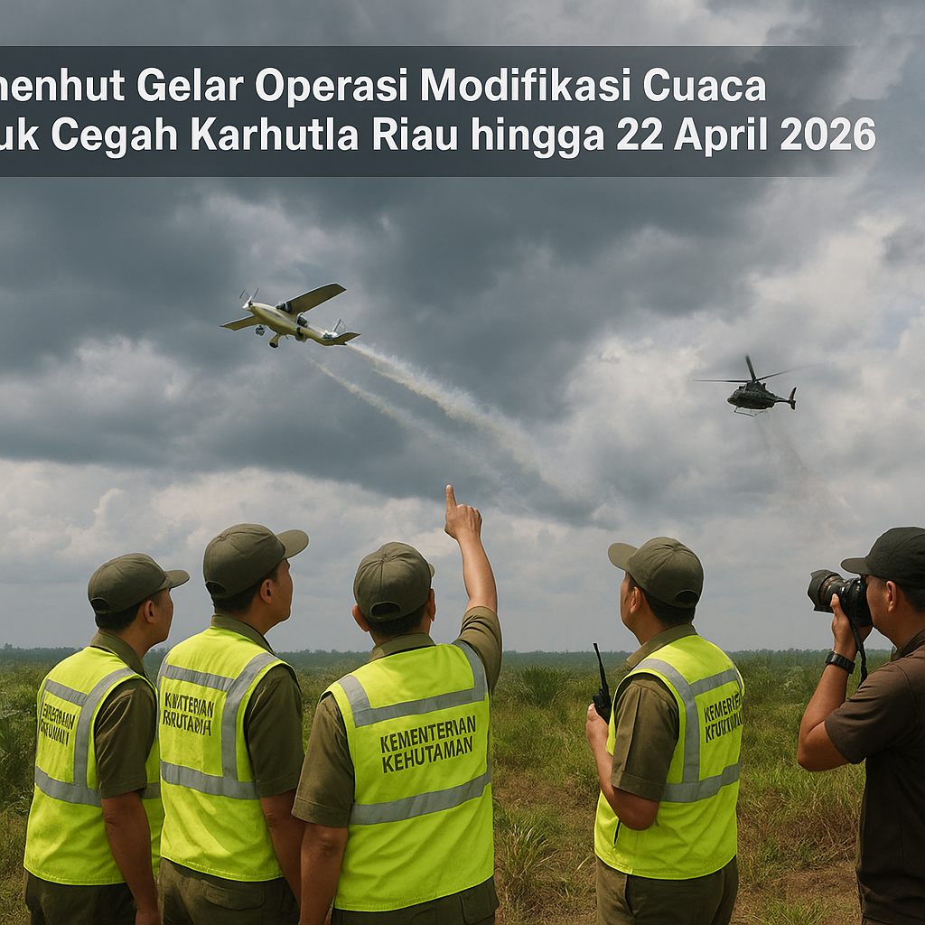 Kemenhut Gelar Operasi Modifikasi Cuaca untuk Cegah Karhutla Riau hingga 22 April 2026