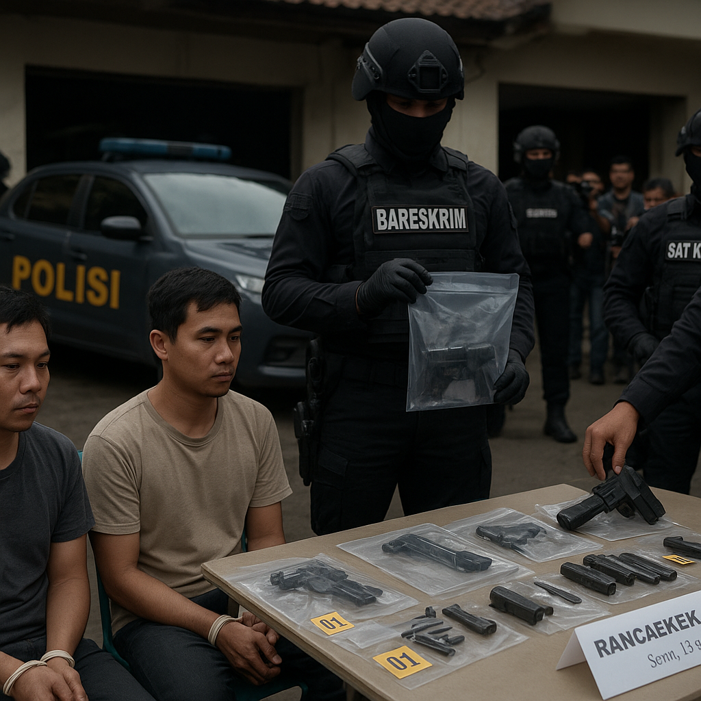 Bareskrim Tangkap 2 Pelaku Senpi Ilegal di Bandung