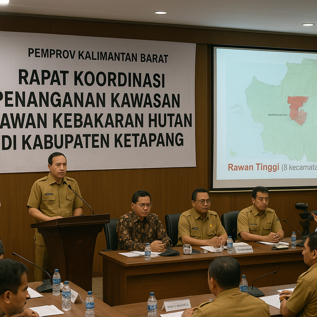 Pemprov Kalimantan Barat Gelar Rapat Koordinasi Penanganan Kawasan Rawan Kebakaran Hutan di Kabupaten Ketapang