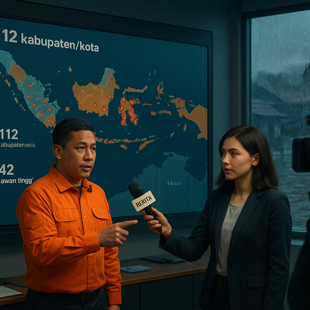 Analisis BNPB: 112 Kabupaten/Kota Rawan Bencana Hidrometeorologi di Musim Penghujan 2026