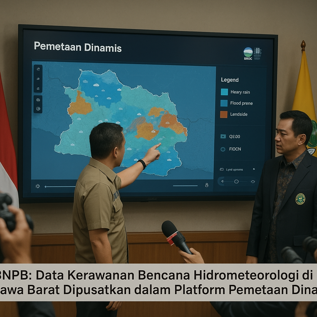 BNPB: Data Kerawanan Bencana Hidrometeorologi di Jawa Barat Dipusatkan dalam Platform Pemetaan Dinamis