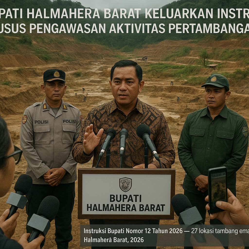 Bupati Halmahera Barat Keluarkan Instruksi Khusus Pengawasan Aktivitas Pertambangan Ilegal