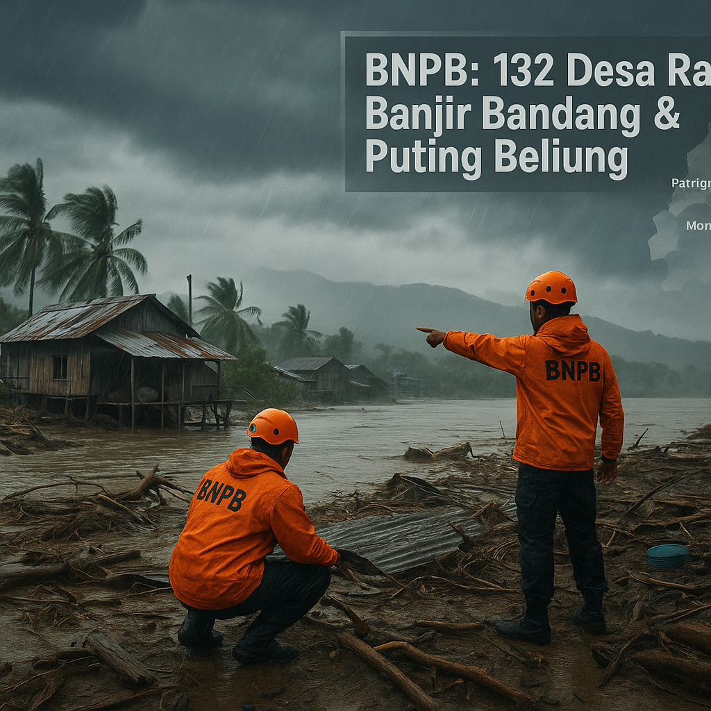 Pemetaan BNPB: 132 Desa di Sulawesi Tengah Rawan Banjir Bandang dan Puting Beliung