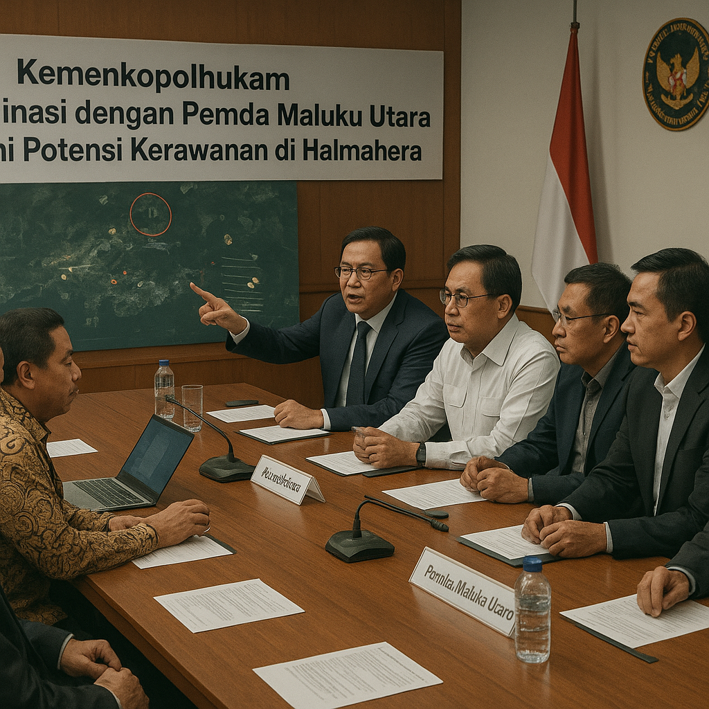 Kemenkopolhukam Koordinasi dengan Pemda Maluku Utara Tangani Potensi Kerawanan di Halmahera