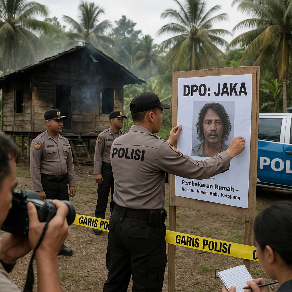 Buru Pelaku Pembakaran Rumah di Air Upas, Polres Ketapang Terbitkan DPO Atas Nama Jaka