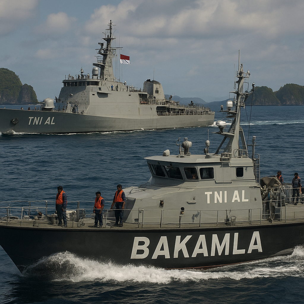 Amankan Perairan Natuna, Koarmada I TNI AL Gelar Latihan Patroli Terpadu dengan Bakamla