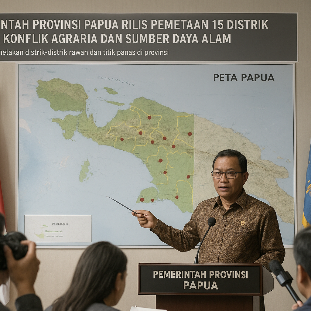 Pemerintah Provinsi Papua Rilis Pemetaan 15 Distrik Rawan Konflik Agraria dan Sumber Daya Alam