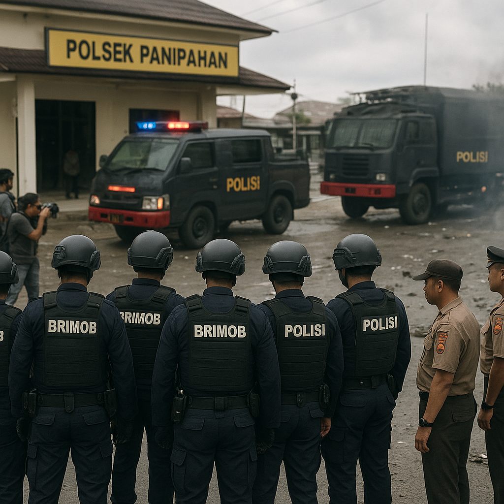 Kapolda Riau Copot Kapolsek dan Kanit Reskrim di Rohil Pasca Kericuhan Berujung Anarkis